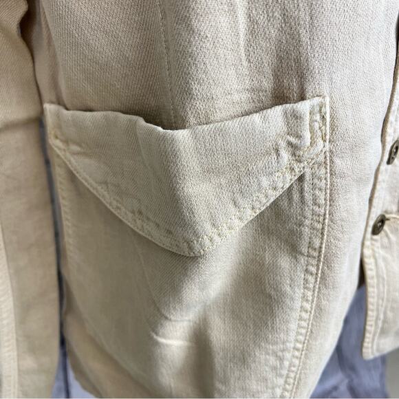 Sandrine Rose x Free People Empire Utility Jacket Linen Oversized Pockets M NEW - Picture 6 of 11